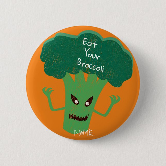 Scary Broccoli Thunder_Cove 6 Cm Round Badge (Front)
