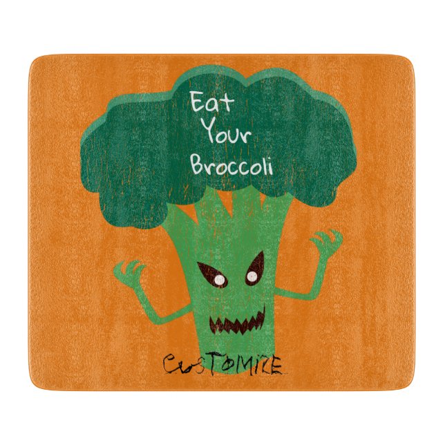 Scary Broccoli Thunder_Cove Cutting Board (Front)