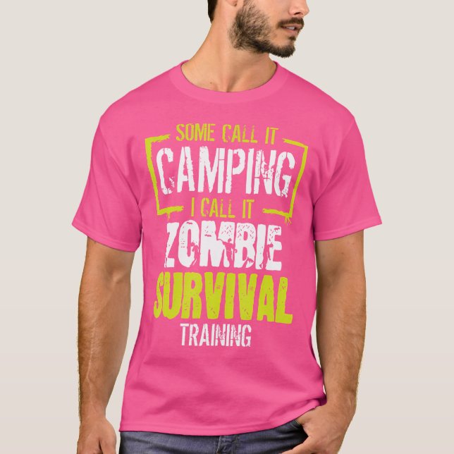 Scary Camp Gift Outdoors Zombie Survival Training  T-Shirt (Front)