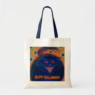 Scary Cat Blue 'Happy Halloween' bag