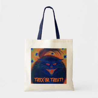 Scary Cat Blue 'Trick or Treat?' bag