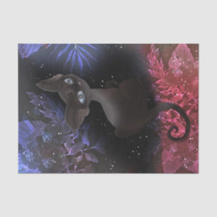 Scary Cat Halloween Decoupage Tissue Paper