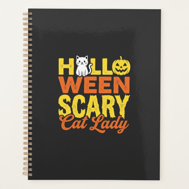 Scary Cat Lady Halloween Design_1 Planner (Front)