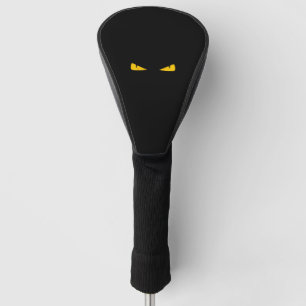 scary cat yellow eyes golf head cover