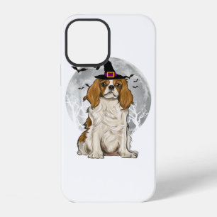 Scary Cavalier King Charles Spaniel Dog Witch Hat iPhone 12 Case
