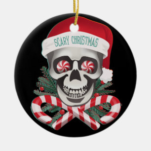 Scary Christmas Ceramic Tree Decoration
