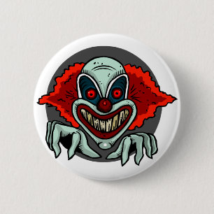 Scary Clown 6 Cm Round Badge