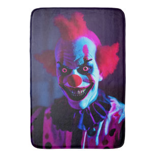 scary clown bath mat