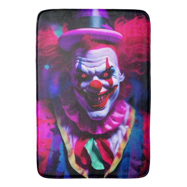 scary clown bath mat (Front Vertical)