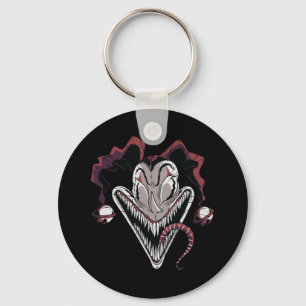 Scary Clown Face Halloween Design Key Ring