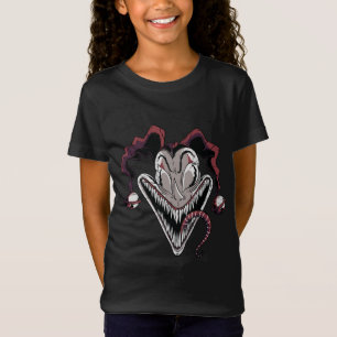 Scary Clown Face Halloween Design T-Shirt