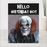 SCARY CLOWN FUNNY BIRTHDAY BOY OVERSIZED CARD<br><div class="desc">SCARY BIRTHDAY CLOWN OVERSIZED CARD AND OTHER SIZE CARDS.</div>