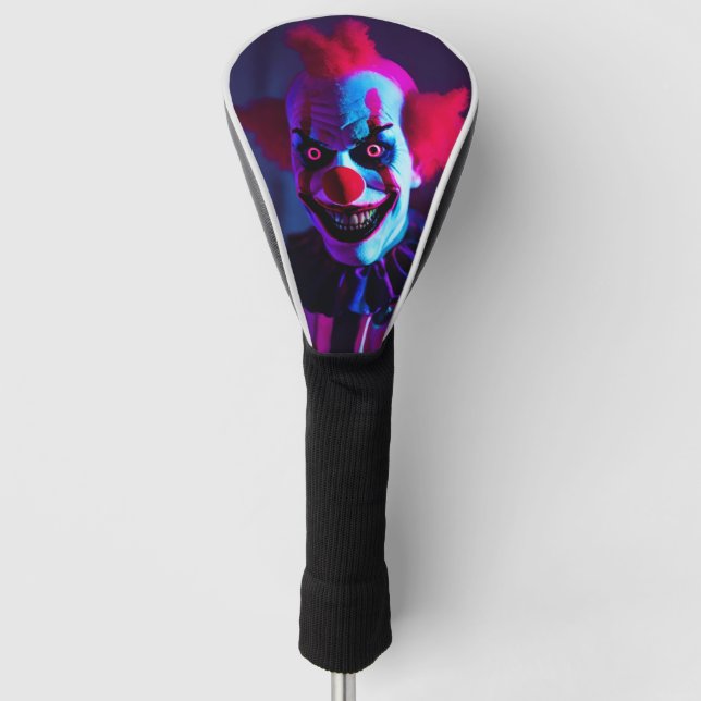 scary clown golf head cover (Front)