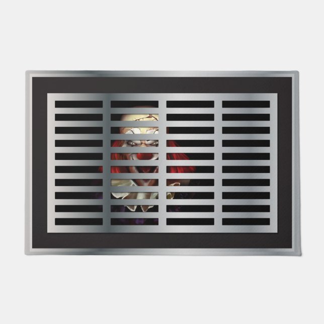 Scary Clown Halloween Novelty Doormat (Front)