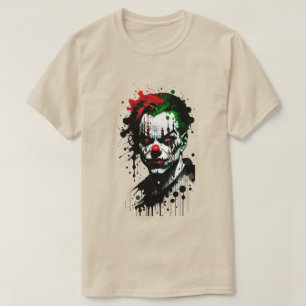 Scary Clown Ink Halloween T-Shirt