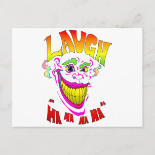 Scary Clown Laugh Postcard