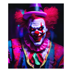 scary clown photo print
