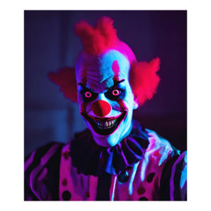 scary clown photo print