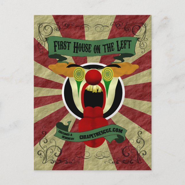 Scary Clown Postcard (Front)