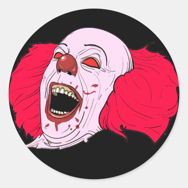 scary clown stickers (Front)