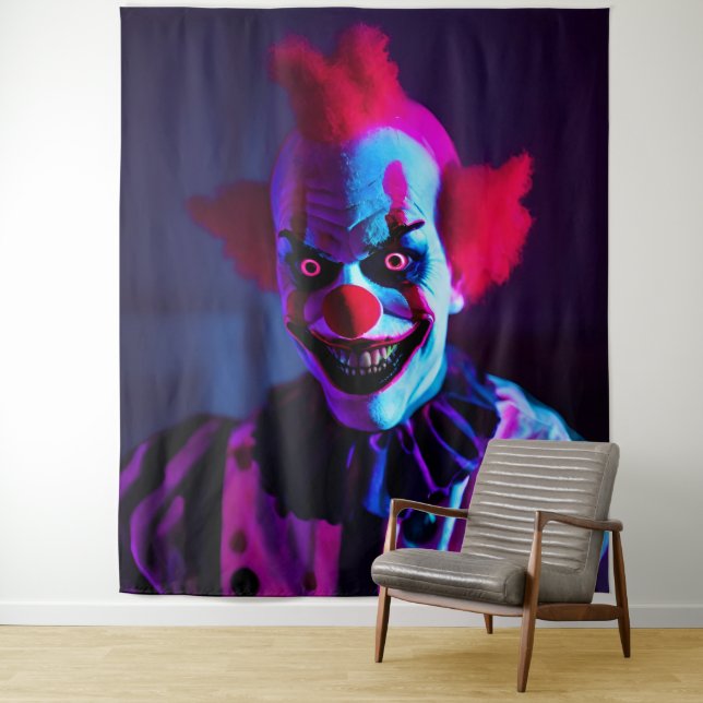 scary clown tapestry (In Situ)