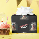 Scary clown themed Birthday Wrapping Paper<br><div class="desc">Birthday wrapping paper featuring a Scary clown themed birthday cake with "Happy Birthday",  all-caps bold font. Personalise it by adding your name(s).</div>