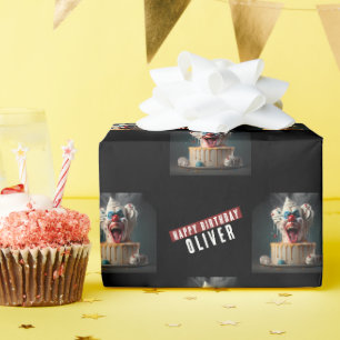 Scary clown themed Birthday Wrapping Paper