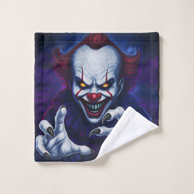 Scary Clown Wash Cloth (Wash Cloth)
