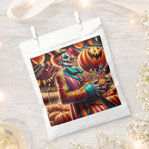 Scary Clown with Jack O' Lantern Halloween Favour Bags