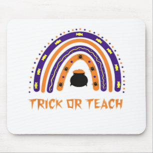 Scary Colourful Rainbow Halloween Teacher Cute Tri Mouse Pad