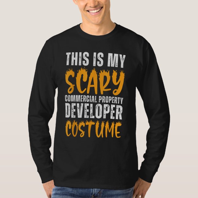 Scary Commercial Property Developer Costume Funny  T-Shirt (Front)