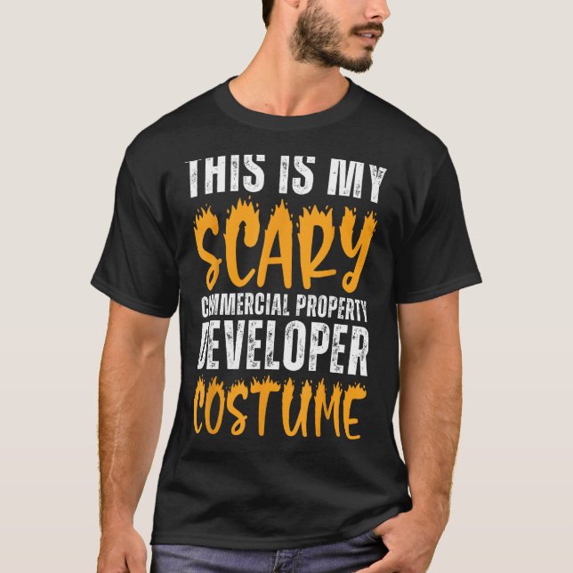 Scary Commercial Property Developer Costume Funny  T-Shirt (Front)
