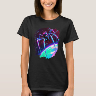 Scary Creepy Giant Mutant Spider Creature in Space T-Shirt