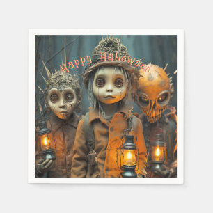 Scary Creepy Halloween Kids Napkin