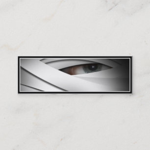 Scary Creepy One Eyed Halloween Mummy Mini Business Card