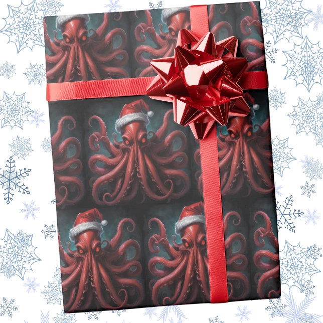Scary Cthulhu Lovecraft Christmas Horror Wrapping Paper (Creator Uploaded)