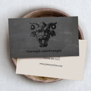 Scary Dark Demonic Face Business Card
