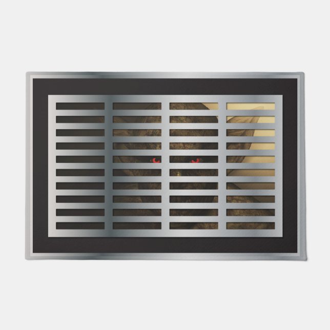 Scary Demon Halloween Novelty Doormat (Front)