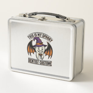 Scary Dentist Costume Halloween Dental Shirt Art_1 Metal Lunch Box