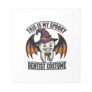 Scary Dentist Costume Halloween Dental Shirt Art_1 Notepad