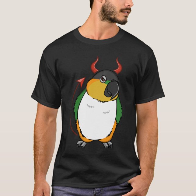 Scary Devil Costume Parrot I Black headed Caique T-Shirt (Front)