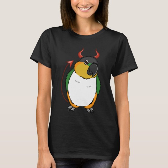 Scary Devil Costume Parrot I Black headed Caique T-Shirt (Front)