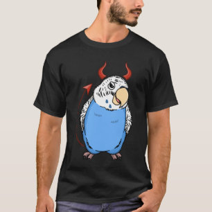 Scary Devil Costume Parrot I Blue Budgie Budgeriga T-Shirt