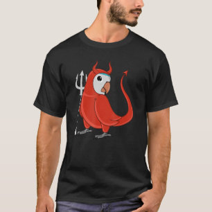 Scary Devil Costume Parrot I Blue Monk Parakeet Qu T-Shirt