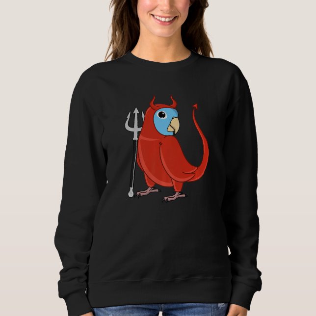 Scary Devil Costume Parrot I Blue Parrotlet Premiu Sweatshirt (Front)