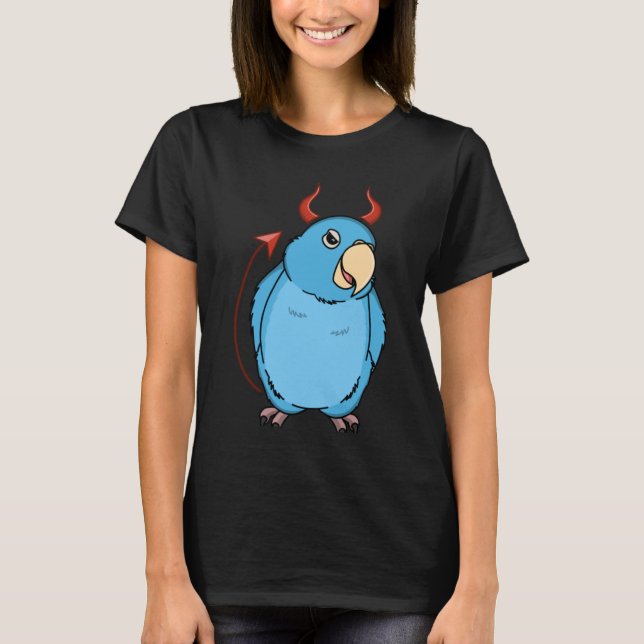 Scary Devil Costume Parrot I Blue Parrotlet T-Shirt (Front)