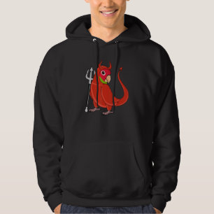 Scary Devil Costume Parrot I Cherry-headed Conure Hoodie