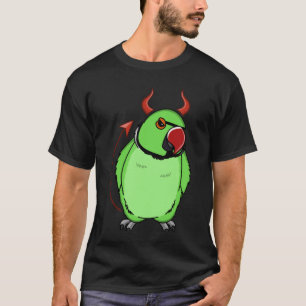 Scary Devil Costume Parrot I Green Indian Ringneck T-Shirt