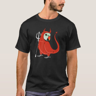 Scary Devil Costume Parrot I Moustache Parakeet Pr T-Shirt