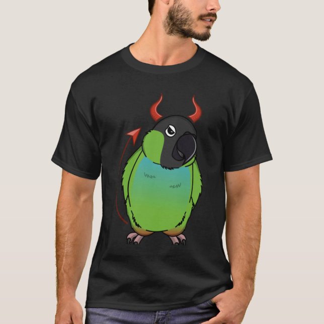 Scary Devil Costume Parrot I Nanday Conure T-Shirt (Front)